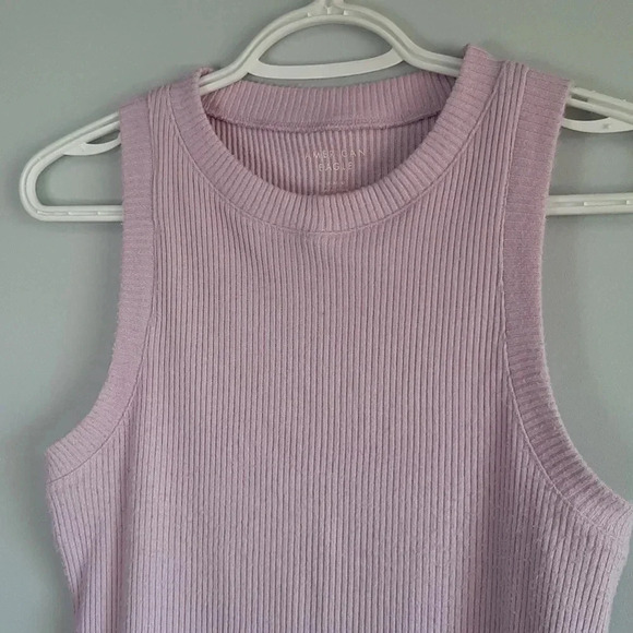 American Eagle Purple Women's Sleeveless Stretchy Ribbed Tank Top | M - Picture 3 of 7